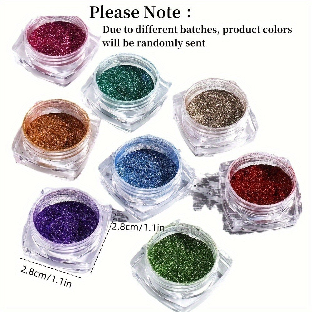 Chrome Holographic Nail Powder Set 36 Colors, Mirror Chrome Glitter Pigment Dust Kit for Gel Nails Acrylic — image 4