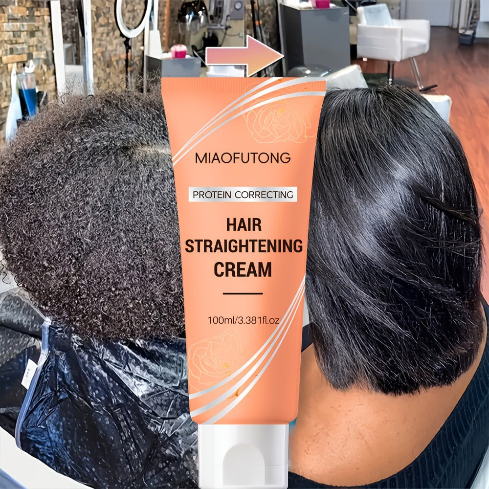 Smoothing Hair Straightening Cream with Protein & Keratin, Deep Frizz Control Treatment for All Hair Types — image 2