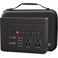 Portable Power Station 146Wh 200W with Two AC Outlets, Four USB Ports and Hard Carrying Case — image 3
