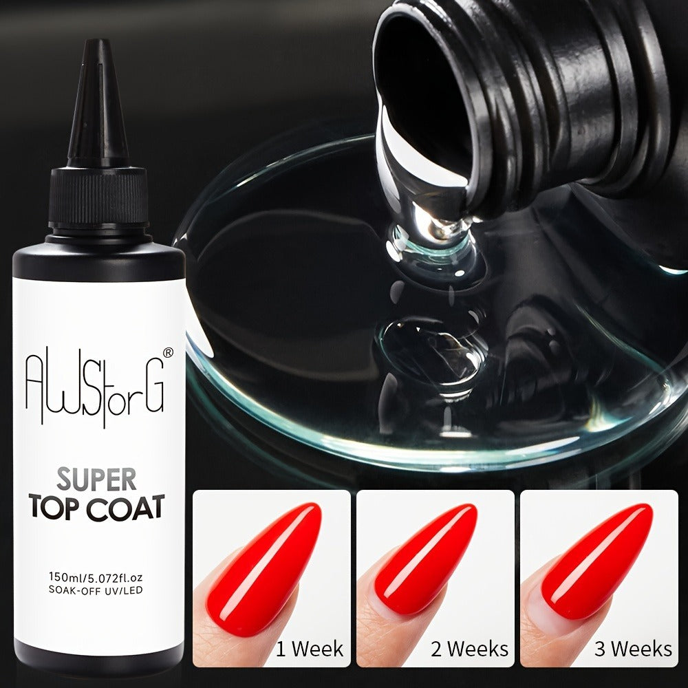 Gel Nail Polish Super-Glossy Top Coat in 15ml Soak-Off Formula with UV/LED Cure for Nail Art — image 2