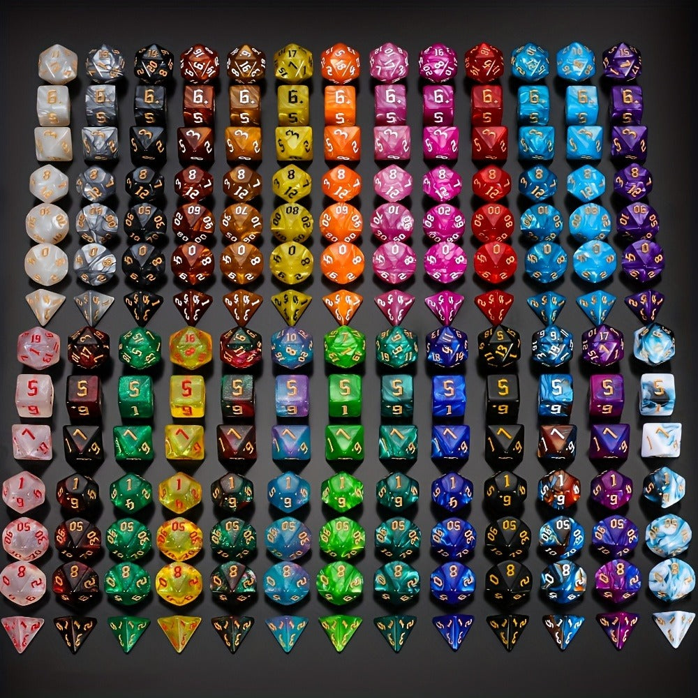 DND Dice Set 182pcs 26 Colors with the Listed Color, Size or Set Options for Everyday Use, with Listed Configuration — image 
