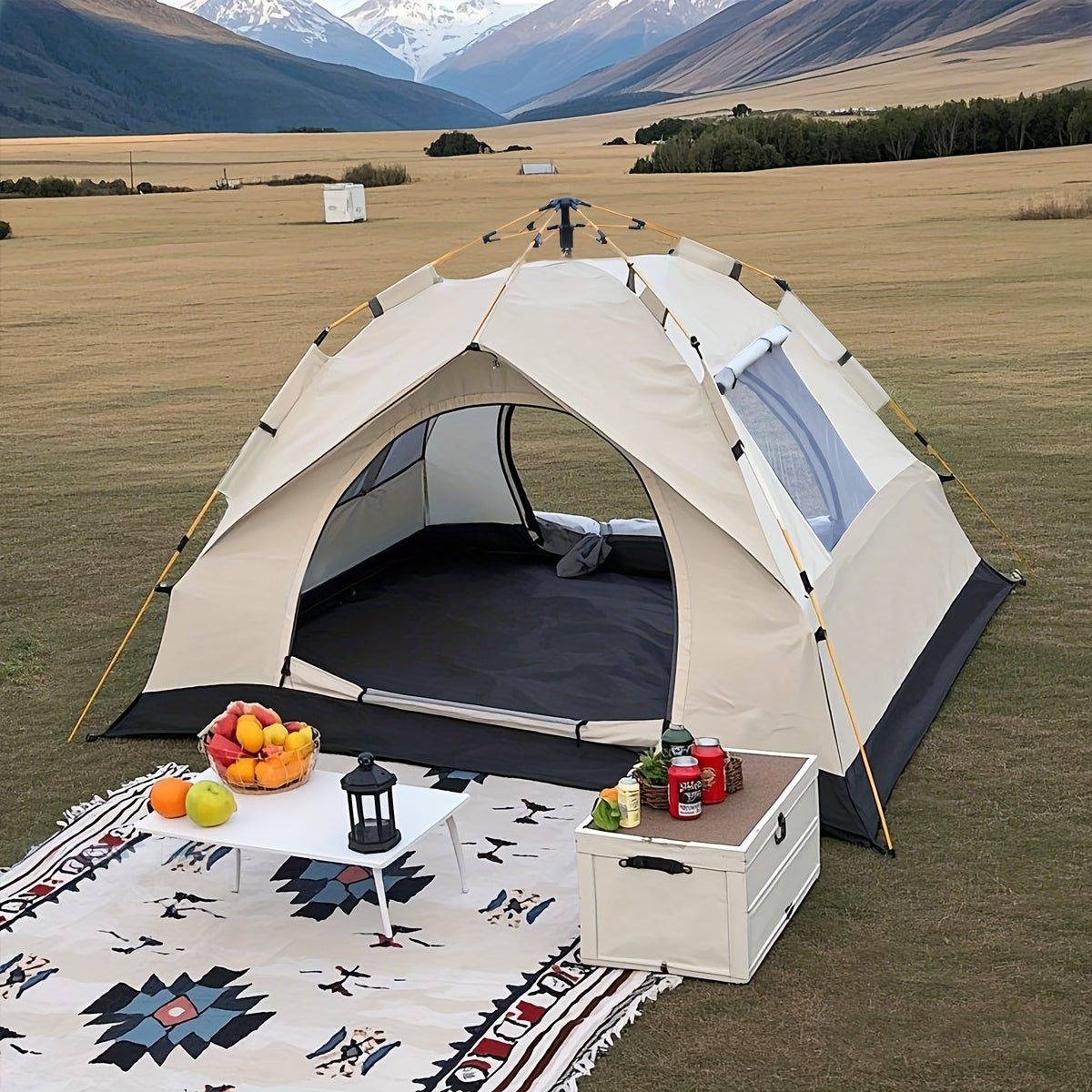 Camping Tent Automatic Pop-Up with Double Doors, Polyester Body and Four Size-Window Configurations — image 3