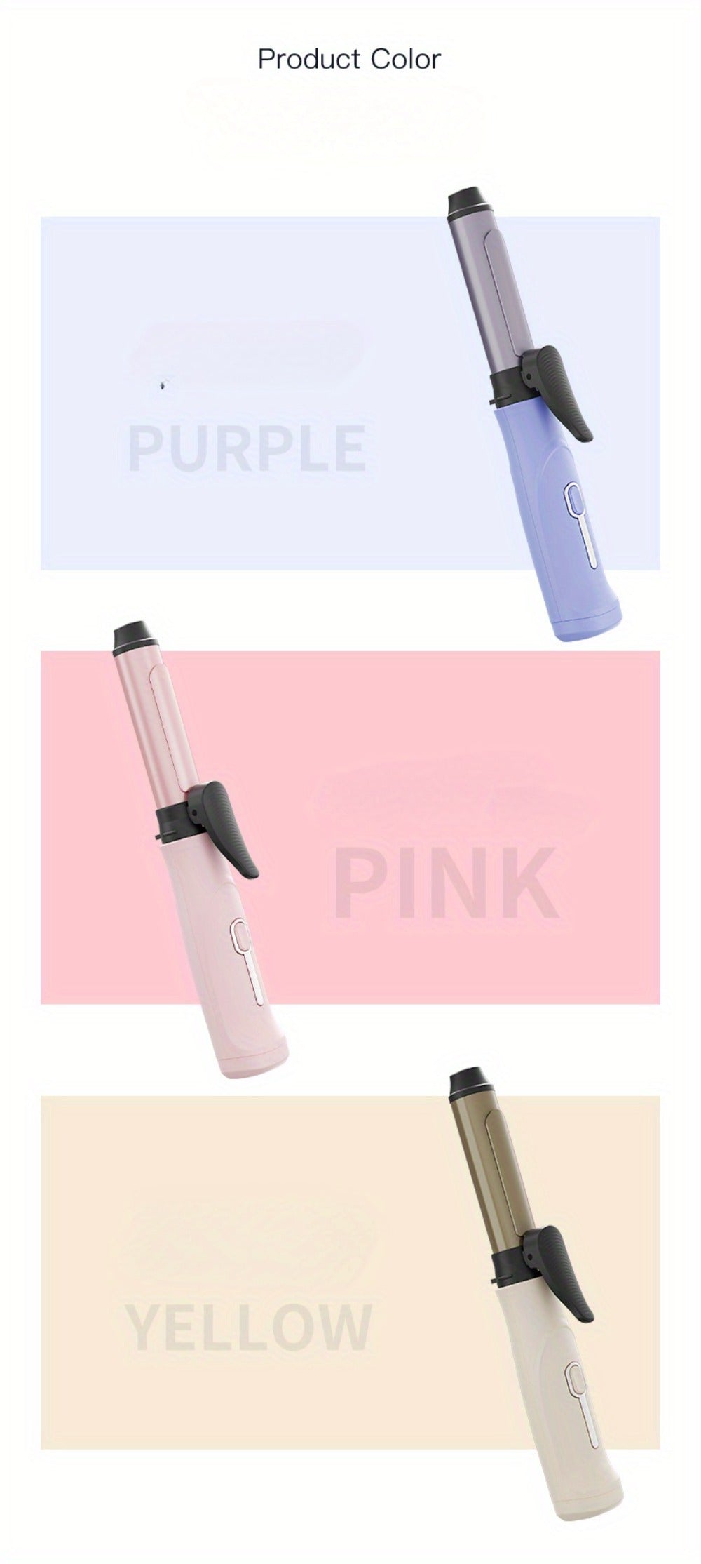 Cordless Mini Curling Iron Wireless Rechargeable Portable Hair Curler, Ceramic Barrel for Airy Bangs — image 26