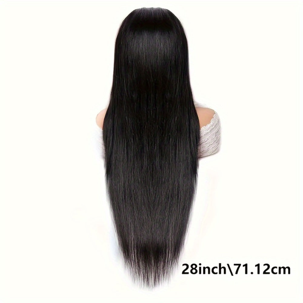 Put On and Go Wig 6x4.5 HD Lace Human Hair Straight 250% Density Glueless Pre-Plucked Pre-Cut Pre-Bleached Knots Long Straigh