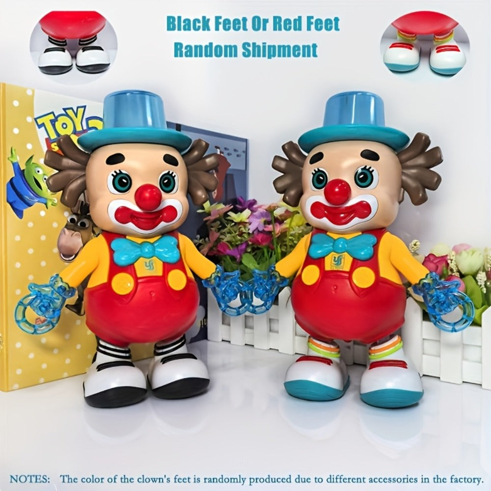 Dancing Clown Toy Doll with Light & Music, Swinging Fidget Toy for Kids Boys & Girls, Funny Weird Halloween Decoration — imag