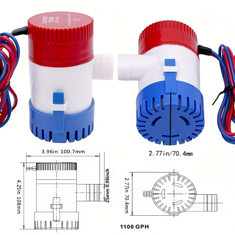 Bilge Pump 1100GPH Electric Submersible 12V Marine Boat Yacht Water Pump — image 3