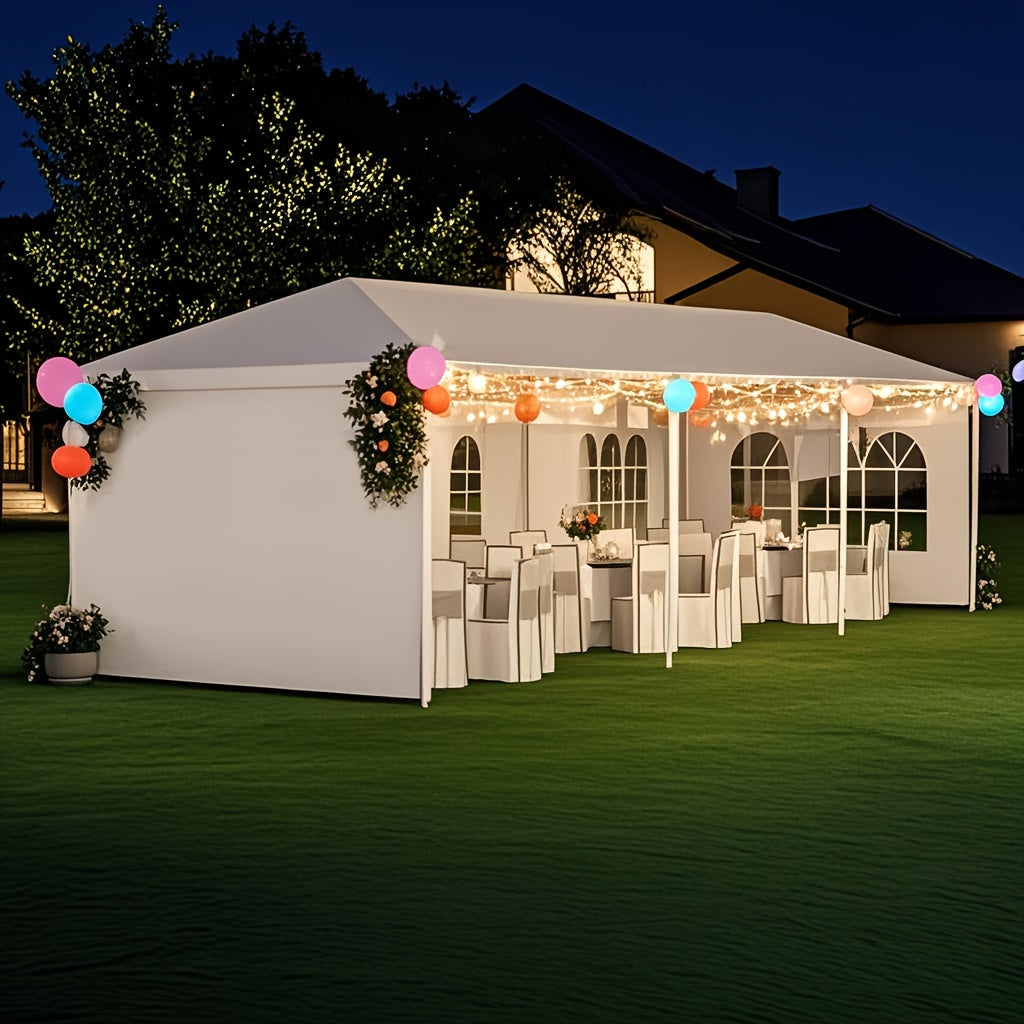 10x30ft Outdoor Party Tent Canopy with 5 Removable Sidewalls for Garden, Patio and Yard Use — image 1