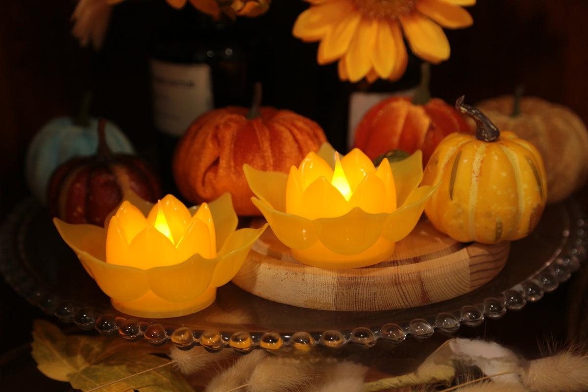 Electronic Plastic Big Lotus With Battery Lamp