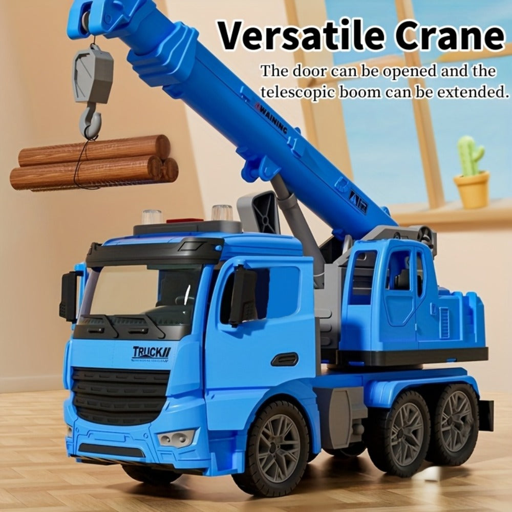 Inertia Crane Truck Toy for Kids - Large Engineering Vehicle with Telescopic Arm, Interactive Track & Double Doors — image 8