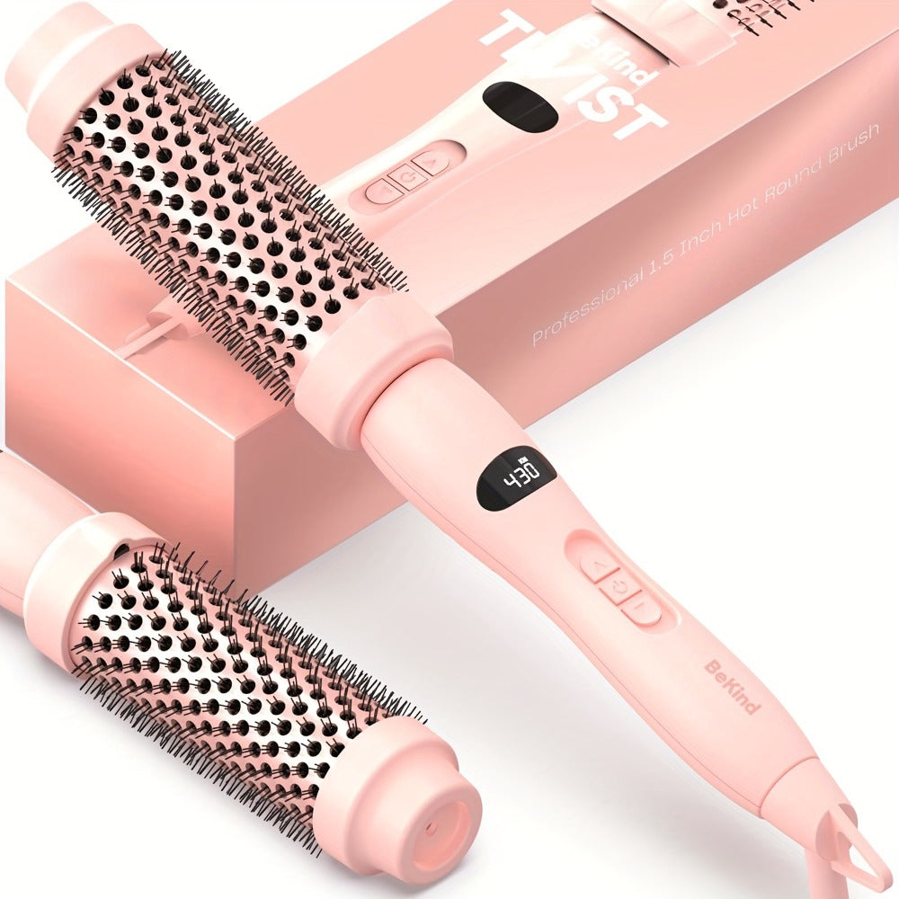 Heated Round Brush Hair Styling Tool with 1.5-Inch Barrel, Dual Voltage and Two Color Options — image 2