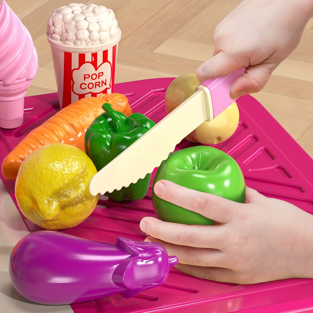 Pretend Play Kitchen Playset with Lights & Sounds, Interactive Toy Kitchen Accessories for Toddlers Ages 3+ — image 8