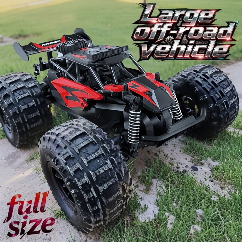 RC Off-Road Truck for Kids Ages 6+, High Speed Remote Control Car Alloy Steel Body Full-Function 4WD Monster Truck Toy for Bo