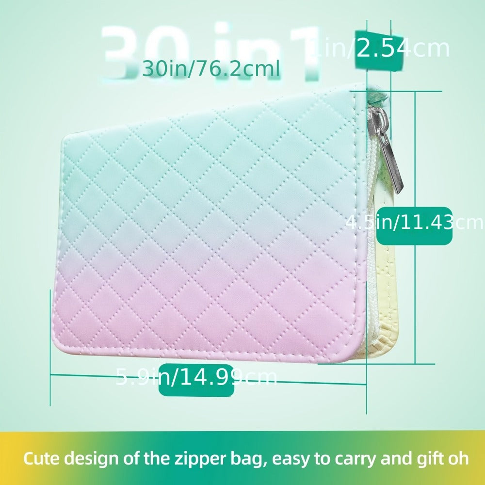 Thirty-Piece Manicure and Pedicure Kit with Gradient Travel Case, Clippers, Scissors and Nail Tools — image 10
