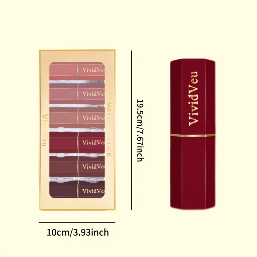 Cream Lipstick Set 6 Colors Long-Lasting Moisturizing – Smooth Creamy Finish Lip Color for All Skin Tones Everyday Party Holi