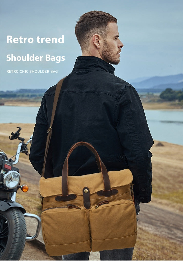 Portable Briefcase Men's One-shoulder Crossbody Outdoor Travel