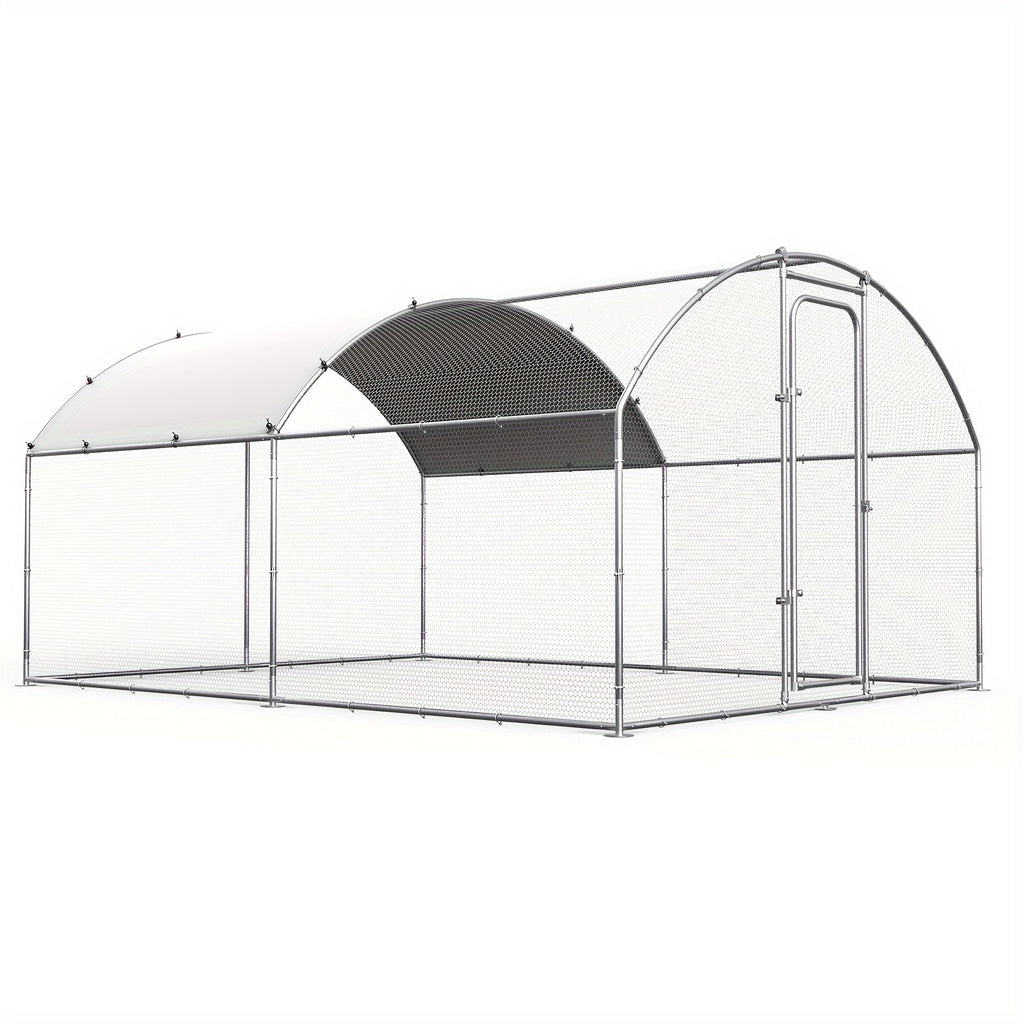 Walk-in Chicken Pen Large Metal Outdoor Poultry Enclosure Cover Yard Cage for Chickens Ducks Rabbits 3 Sizes Available — imag