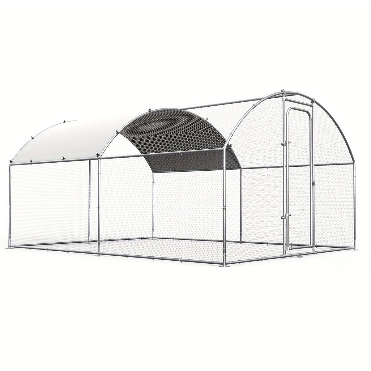 Walk-in Chicken Pen Large Metal Outdoor Poultry Enclosure Cover Yard Cage for Chickens Ducks Rabbits 3 Sizes Available — imag
