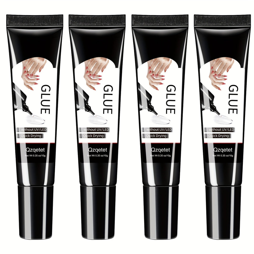 Nail Glue Set, MAGIC ARMOR Four 10g White and Black Squeeze Tubes with Precision Nozzles for Nail Art — image 10