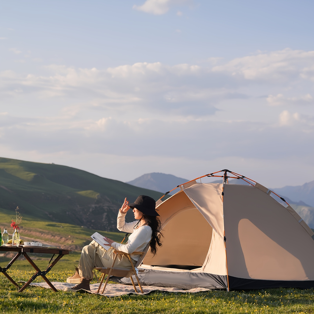 Camping Tent 4-Person Polyamide Pop-Up with Two Doors, Optional Windows and Small or Large Sizes — image 10