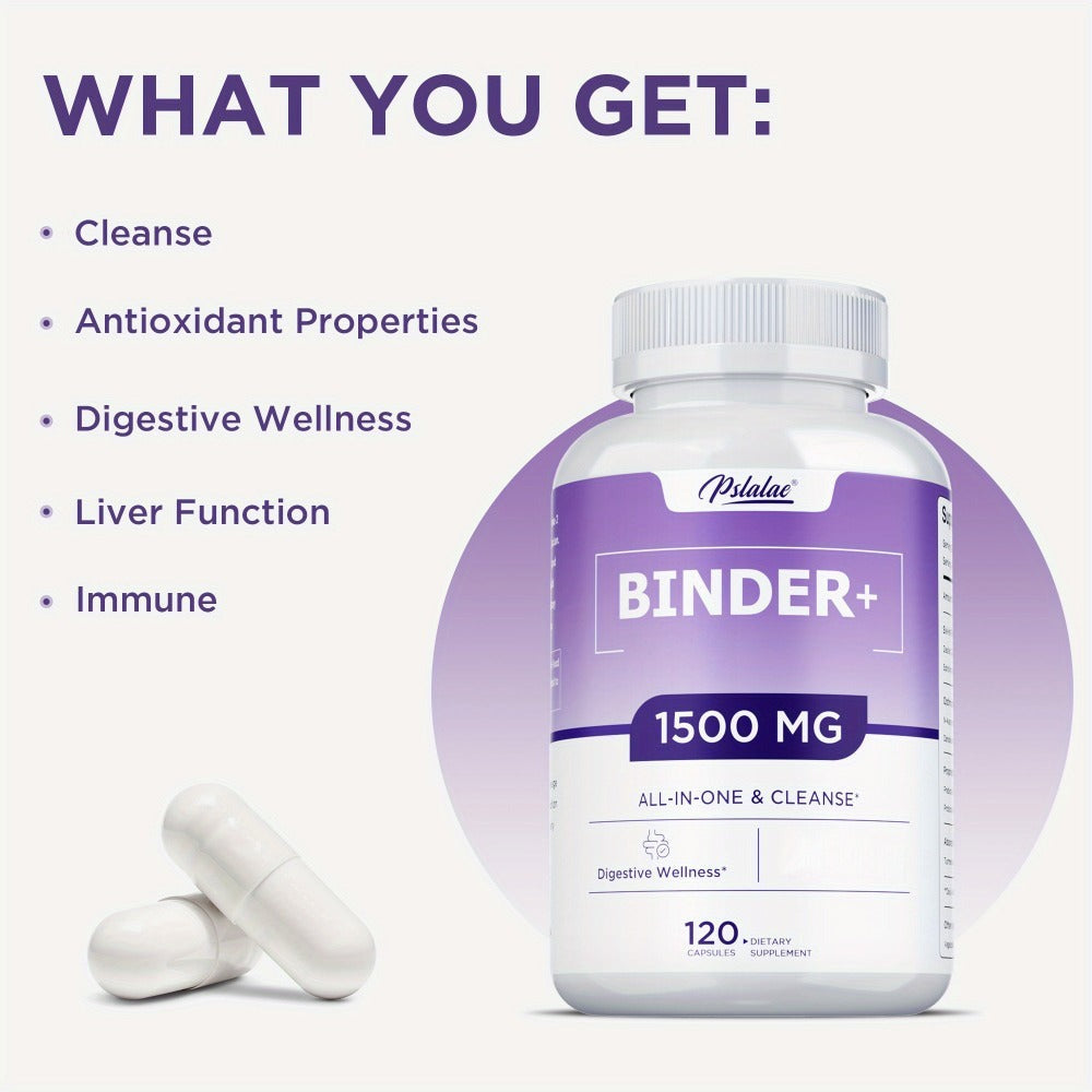 Dietary Supplement 13-in-1 Binder Capsules with Activated Charcoal, Zeolite and Bentonite Clay, 120 Count — image 5