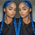 Lace Front Wig Braided Synthetic Style, 26-Inch 13x4 Front with Five Color Options and 250% Density — image 1