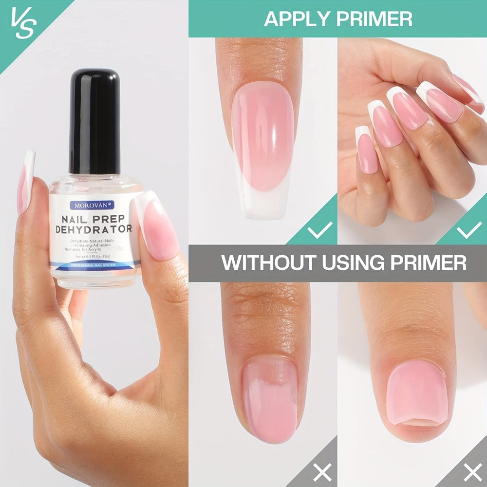 Acid Free Nail Dehydrator and Primer Set with File and Brush for Acrylic and Gel Manicure Prep — image 5