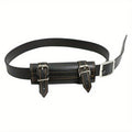 Sword Belt Holster with Dual Buckle Loops in Black or White for Katana-Style Costume Props — image 1
