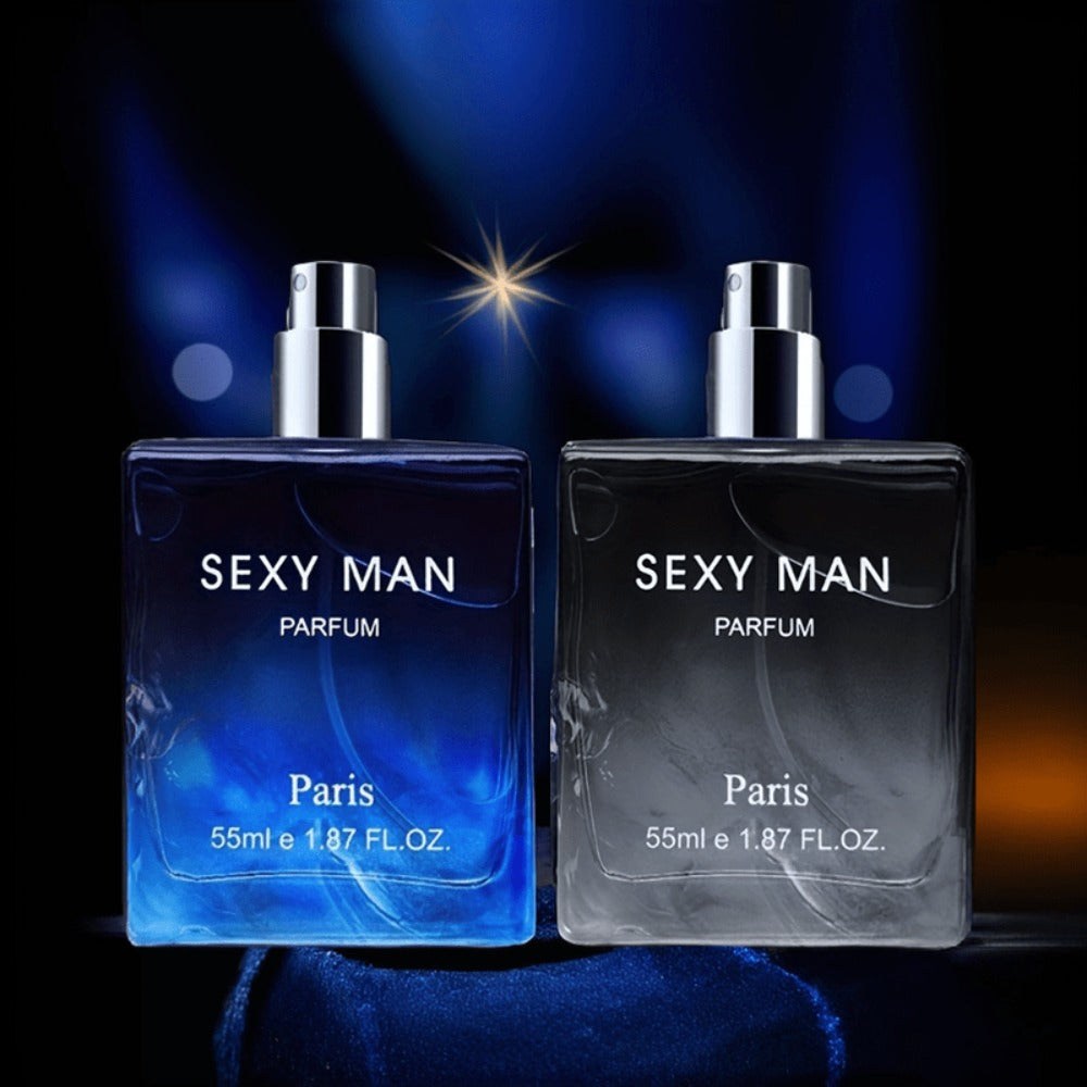 Cologne Spray for Men SEXY MAN Two-Bottle Set with 7054A and 7054B Color Options and Gift Vial — image 1