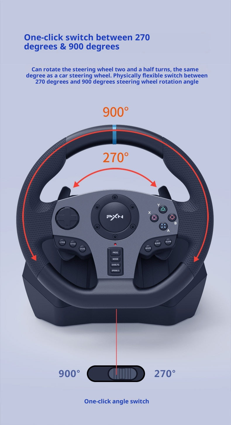 PXNV9 Racing Game Aiming Wheel Compatible With PC PS3 PS4 Xboxone