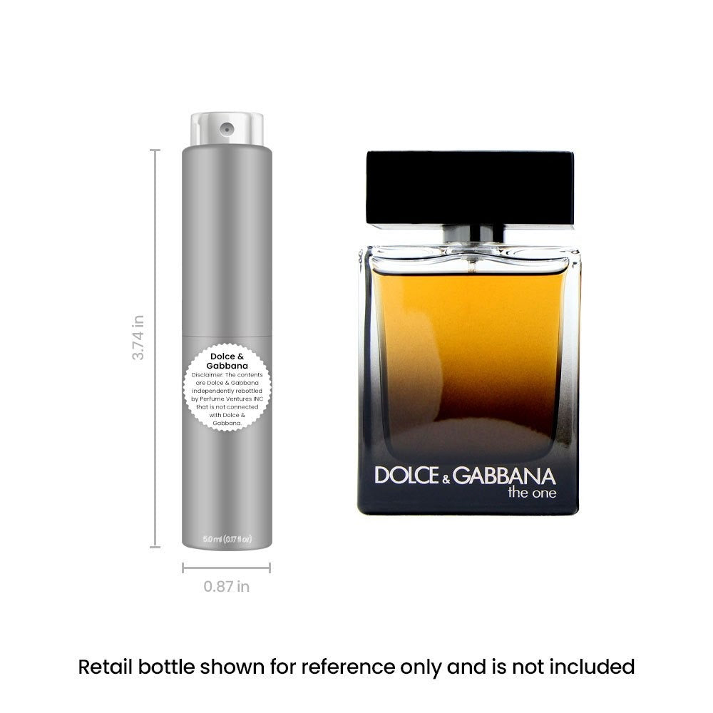 Dolce & Gabbana The One Eau de Parfum Travel Spray 5ml 0.17oz – Men's Cologne Long Lasting Oriental Spicy Fragrance Mini Atom