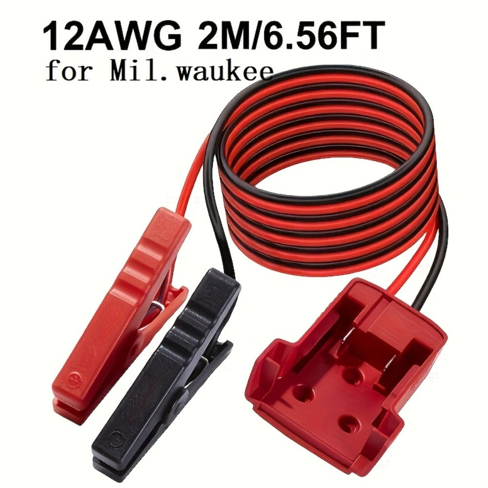 Jump Starter Cable with Adapter for DeWalt 18V 20V DCB Battery 0.98Ft & 6.56Ft Portable Car Emergency Start Kit ABS Housing —