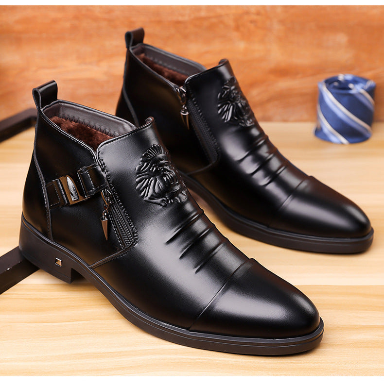 Trendy Retro Wide-fit Ankle Boots With Side Chains