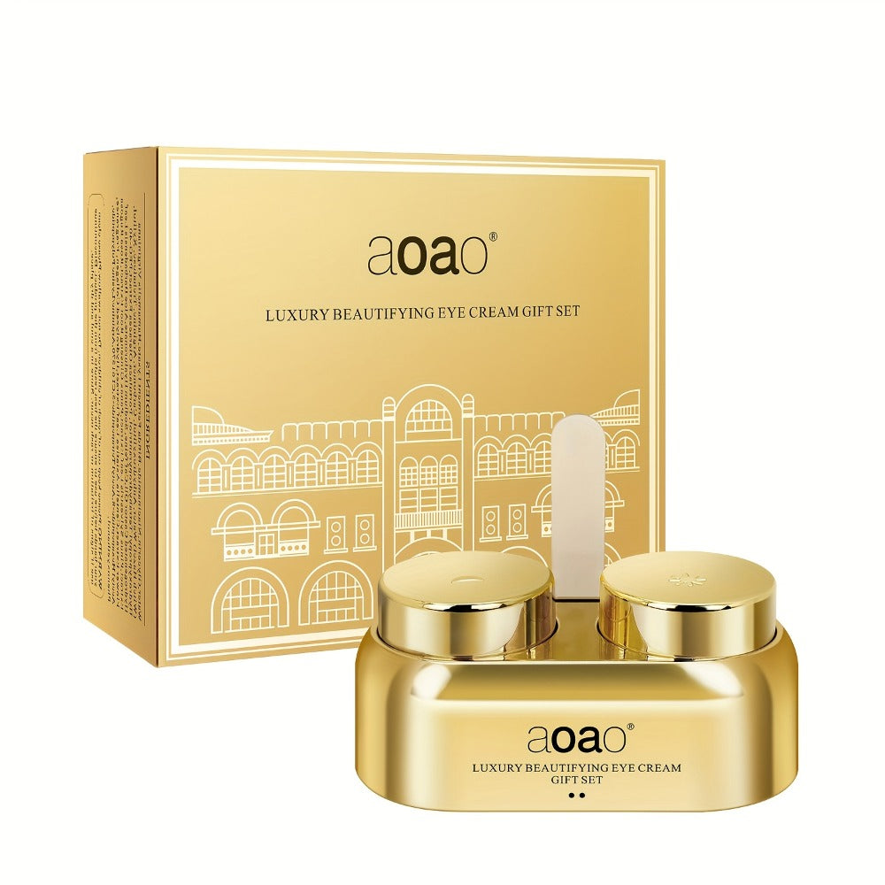 aoao Day and Night Eye Cream Two-Piece Set with Separate 18g Gold-Tone Cosmetic Jar Containers — image 3
