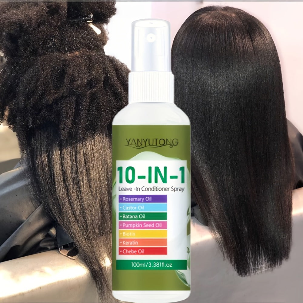 10-in-1 Hair Treatment Spray 100ml with Argan Oil Batana and Rosemary - Anti-Breakage Split for Bath Time, Home Spa and Perso