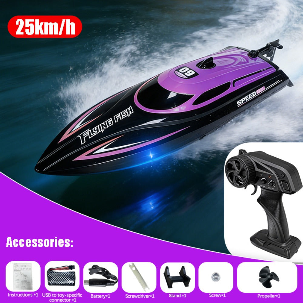 RC Speedboat 30KM/H with LED Night Navigation Lights with the Listed Color, Size or Set Options for Everyday Use — image 5