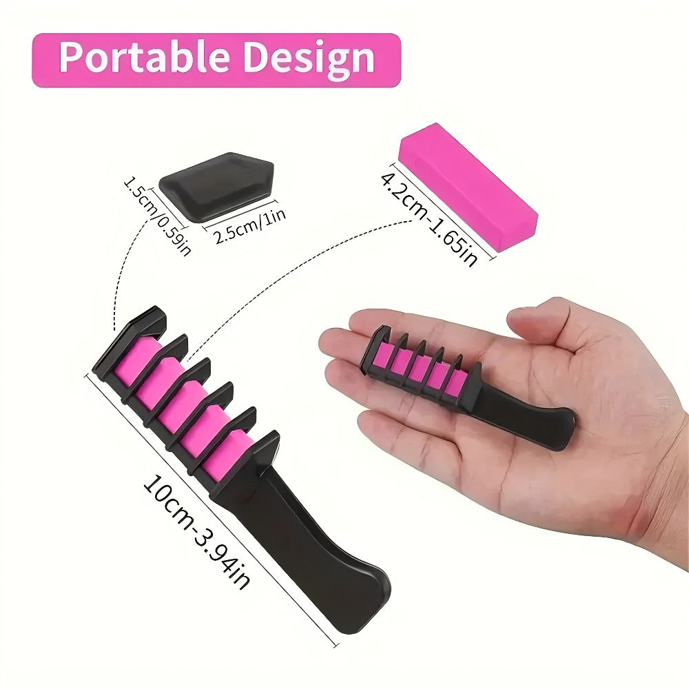 Temporary Hair Chalk Comb Set 11pcs 10 Colors Hair Dye for Bath Time, Home Spa and Personal Care — image 6