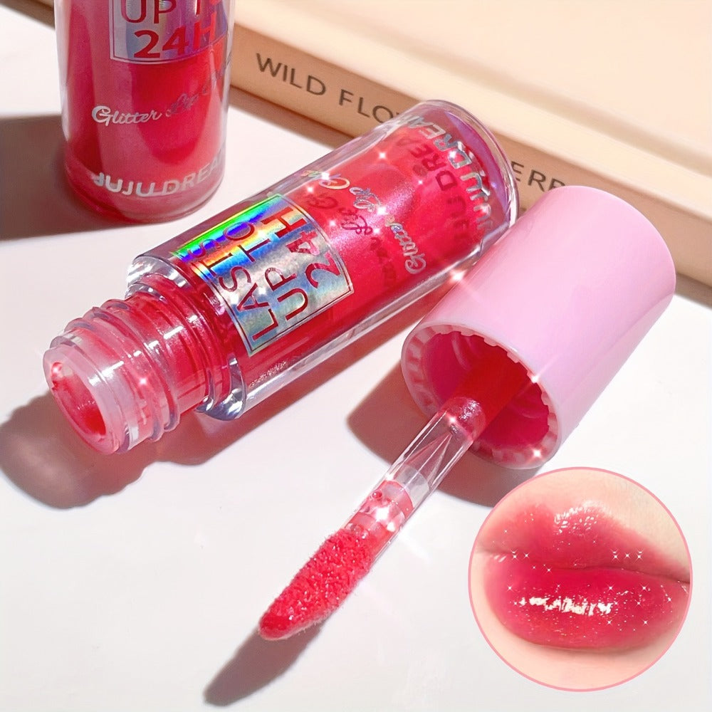 24H Waterproof Glitter Lip Gloss & Lip Stain Set 3PCS, Lip Oil Formula, for Makeup, Travel and Everyday Vanity Use — image 10