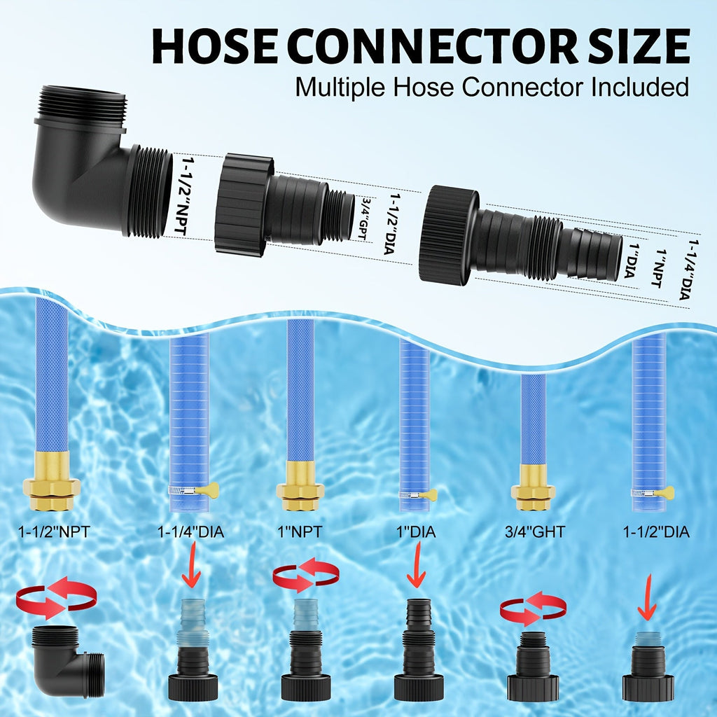 Submersible Sump Pump 1HP 4600GPH Portable Utility Water Pump for Pool Basement Flood Hot Tub — image 2