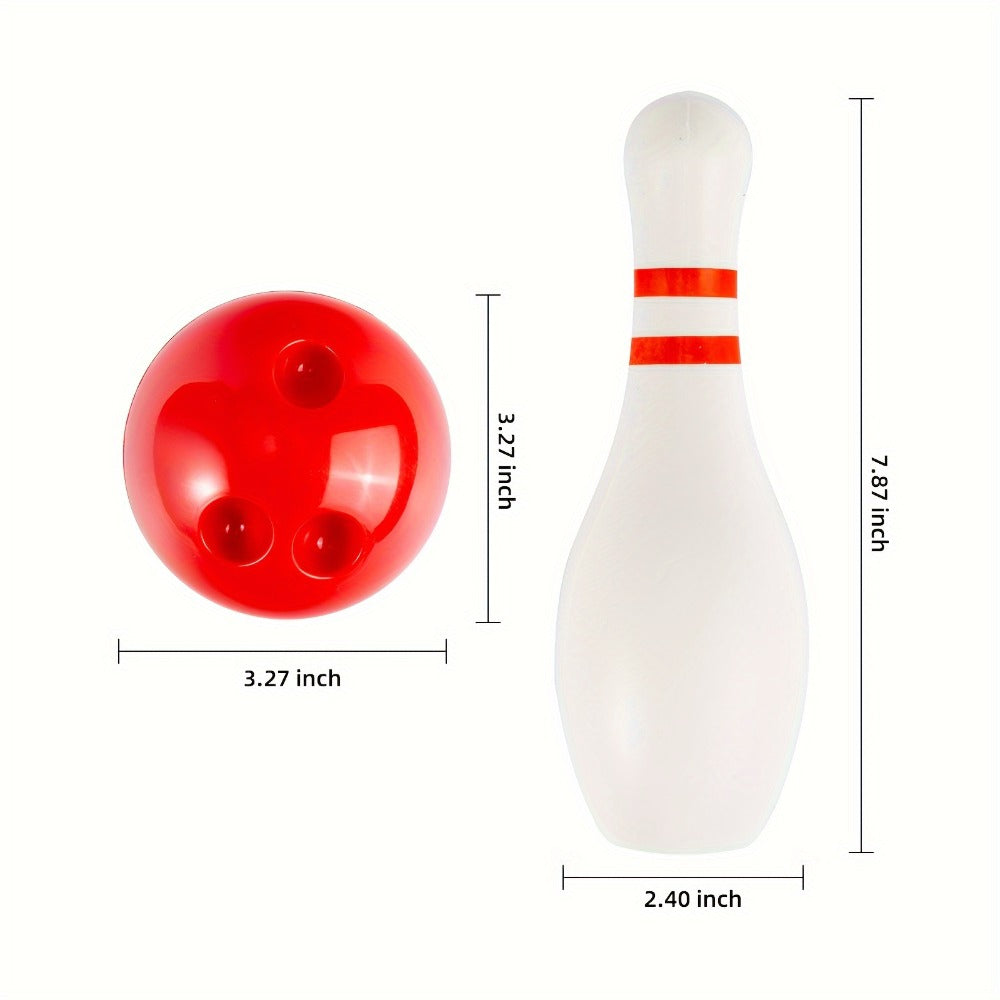 12-Piece Light-Up Bowling Set with 10 Glowing Pins, 2 Balls and 7.87-Inch Pin Height for Indoor or Outdoor Play — image 2