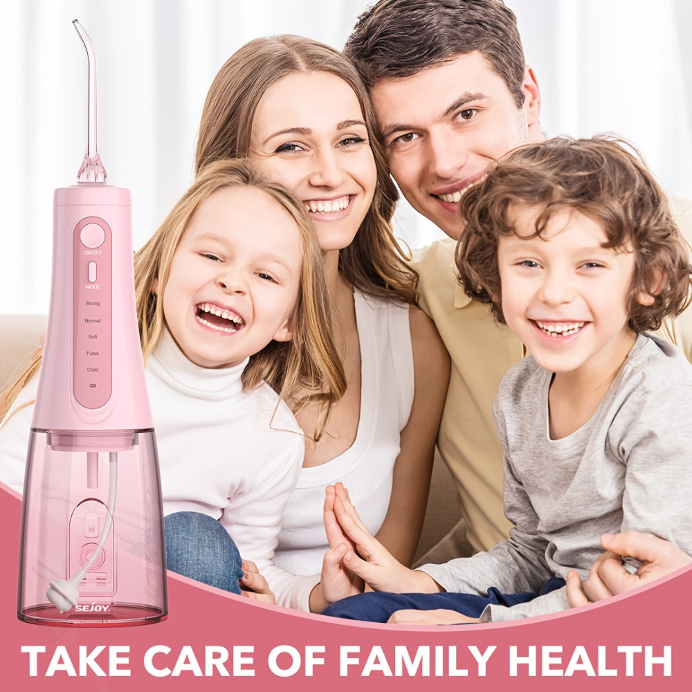 Water Flosser SEJOY AOW11 Cordless Oral Irrigator with 350ml Tank, Five Modes, Six Tips, USB-C Charging and IPX7 Rating — ima