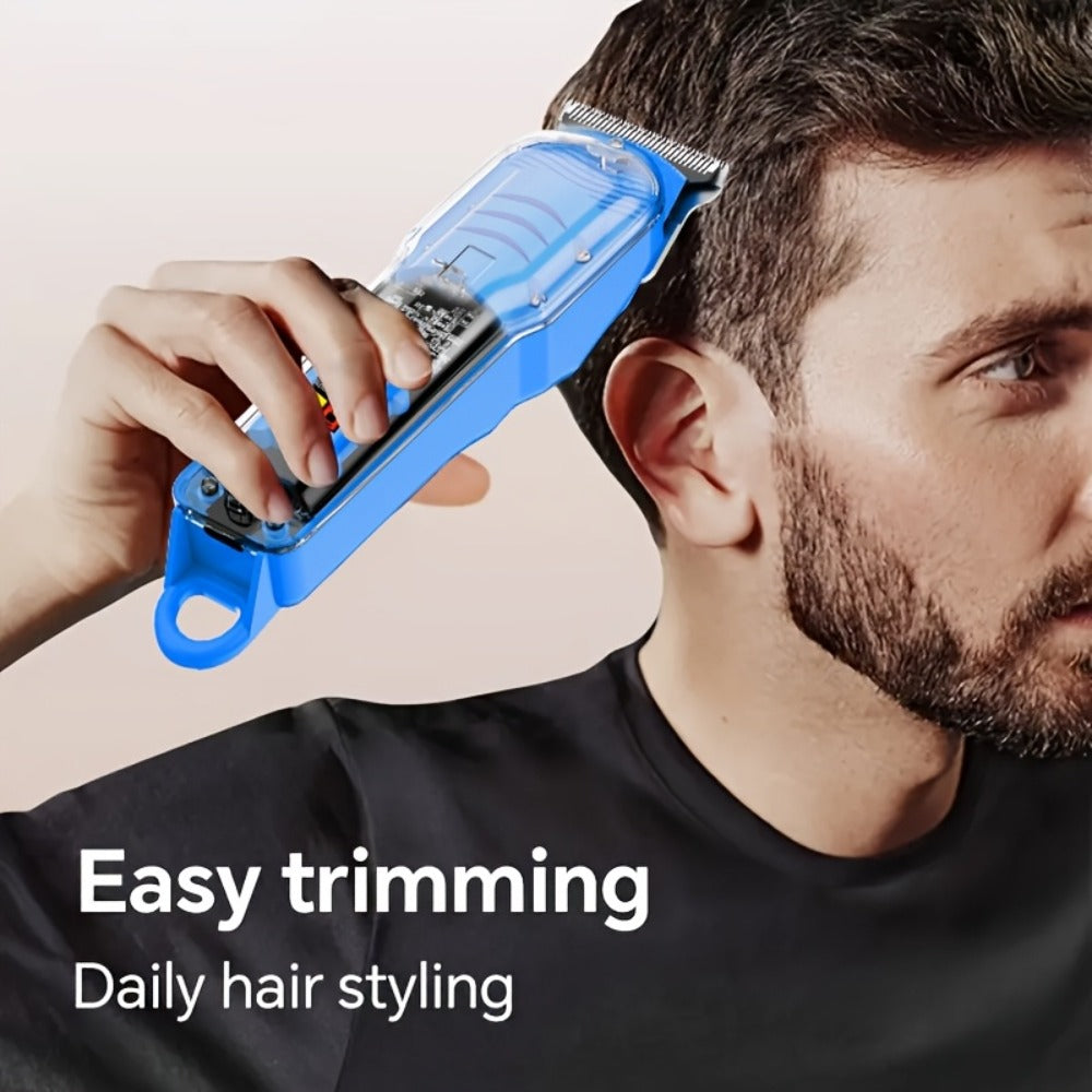 Hair Clipper Transparent-Shell Cordless Trimmer with LED Battery Display, USB Charging and Five Colors — image 5