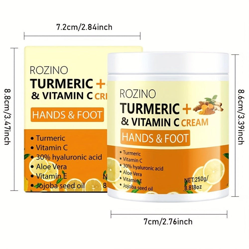 Turmeric Foot & Hand Cream 250g – Anti-Crack Deep Moisturizing Repair for Dry Cracked Heels, Elbows, Ankles & Knees — image 3