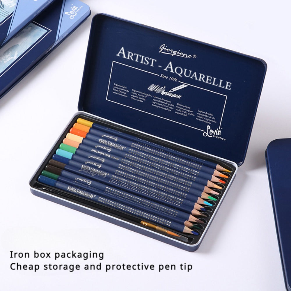 Water Soluble Colored Pencils 12 Colors Set with the Listed Color, Size or Set Options for Everyday Use — image 2