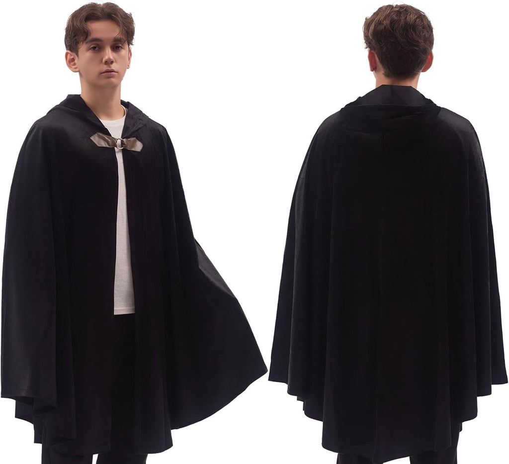 Men's Velvet Cloak With Hood