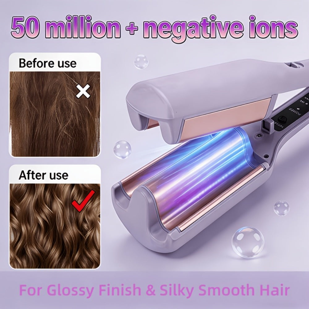 32mm Professional Curling Iron for Waves & Deep Curls with Anti-Scald Safe Temp Control, Salon Curl Iron for Women — image 7