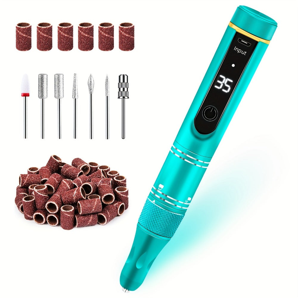 Electric Nail Drill 35000 RPM Rechargeable Pen with Digital Display, Forward Reverse and Three Colors — image 10