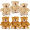 Plush Toy Six-Pack of 8-Inch Teddy Bears in Mixed, Dark Brown or Light Brown Sets for Event Favors — image 2