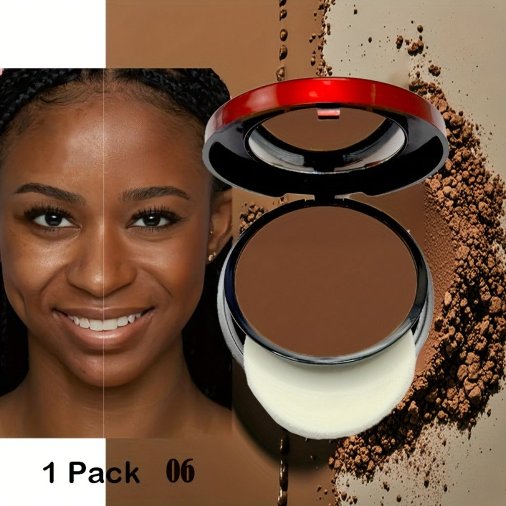 Pressed Powder Foundation Contour Matte Ful1l Coverage Oil Control Waterproof, 6 Shades Light to Dark — image 23