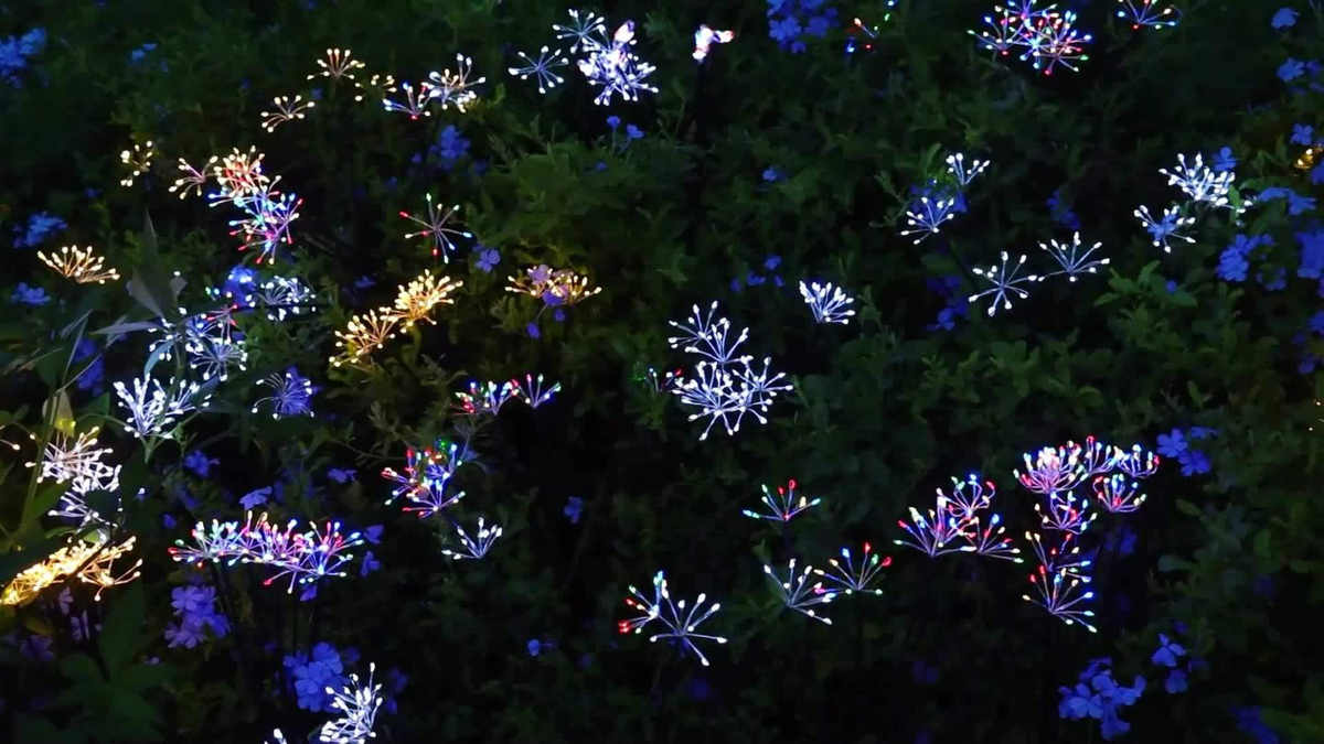 Solar Garden Lights 4-Pack Swaying Firework Stakes with Two Modes and Six Colors for Flowerbed Decor — image 13