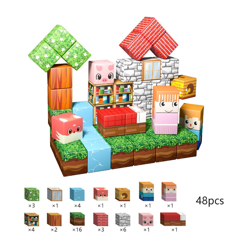 Magnetic Blocks STEM Building Toys for Kids 48/54/64/100/102/108pcs, Sensory Magnetic Tiles Set for Boys Girls Ages 3 4 5 6 7